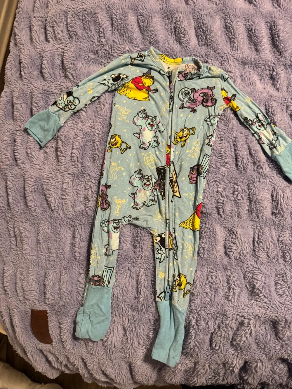 Posh Peanut Monsters Inc Bamboo Zippy 3-6 Months